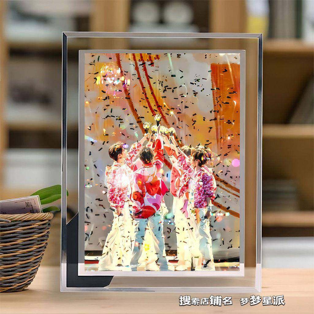 新TNT时代少年团立牌diy周边写真水晶玻璃相框摆台送好朋友生日礼