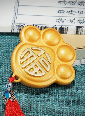 黄铜手把件《抓福》铜工艺品 家居客厅桌面装饰 送朋友猫抓礼物