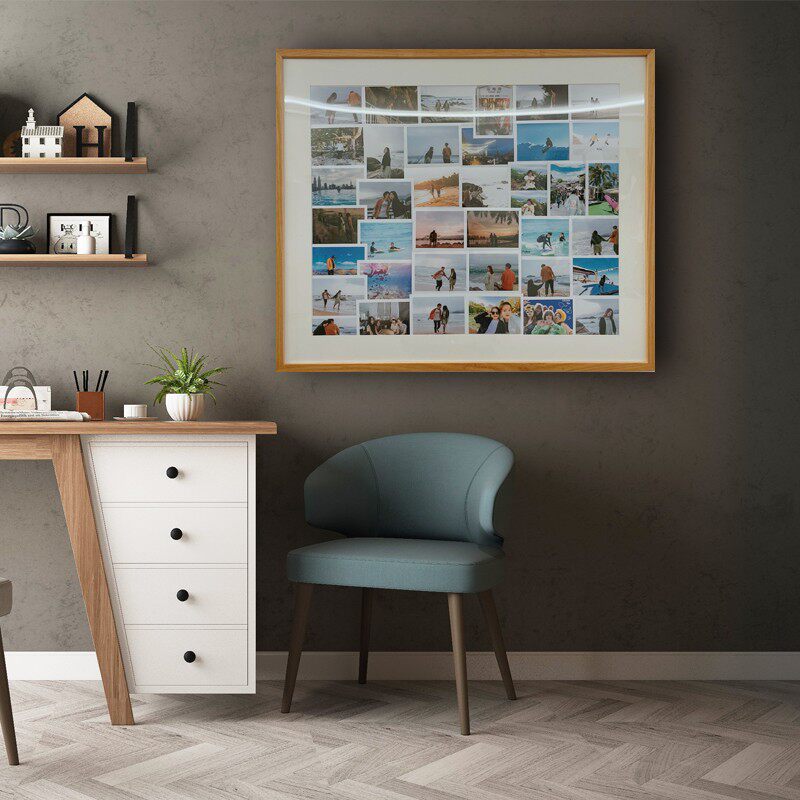 相框照片墙电表箱装饰画配电箱遮挡画自定义实木电表画框来图定制