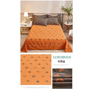 纯棉床单单件100全棉 睡单裸睡 不跑床的大尺寸 圆周磨毛布料被单