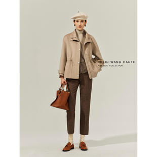 COLINWANG-逐风炽羽|奢牌同源baby山羊绒旅行者双面呢夹克外套