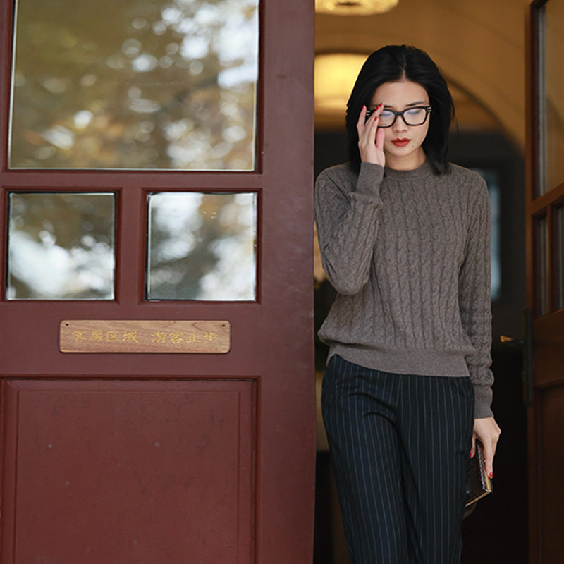 COLINWANG-年终献礼|4色意大利CARIAGGI羊绒衫针织衫毛衣张若愚