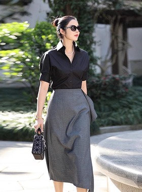 COLIN WANG-法式的夏天| D*OR原厂进口匹马棉通勤短袖白衬衫