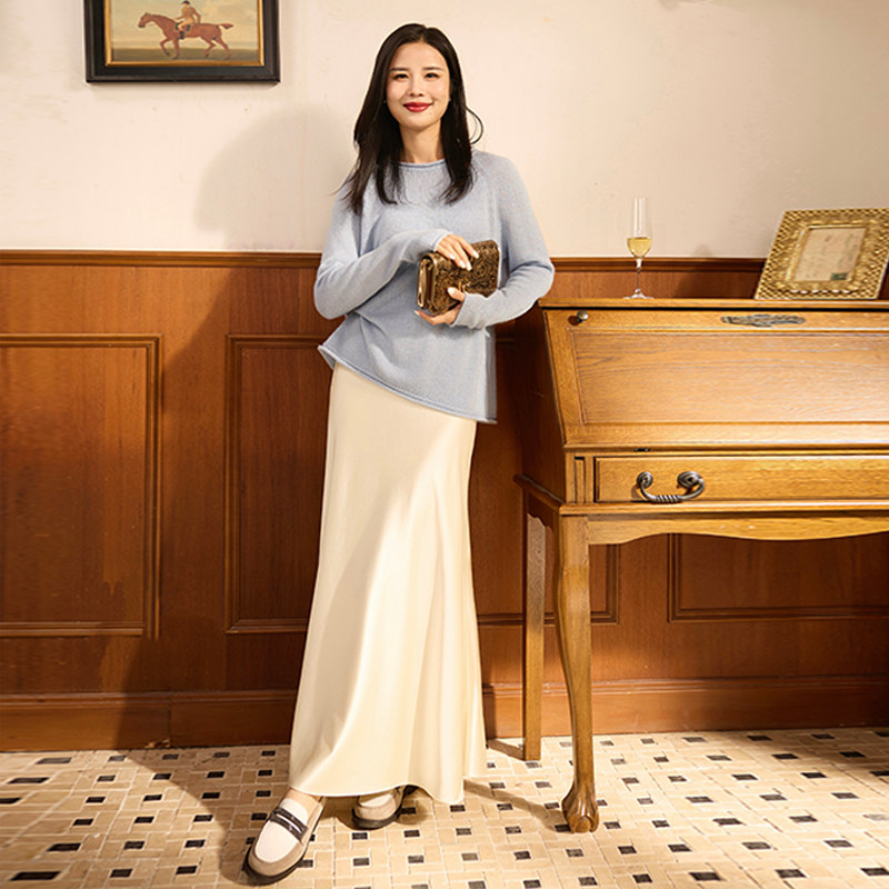 COLIN WANG-大地礼赞|意大利进口LF羊绒真丝亮片慵懒针织衫毛衣