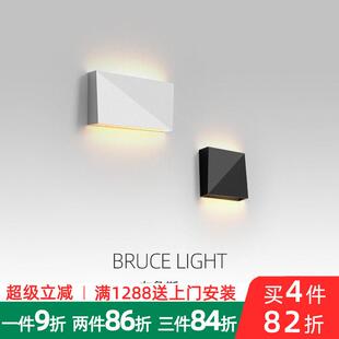 超薄床头壁灯卧室现代简约背景墙小壁灯贴墙极简主卧楼梯壁灯超亮