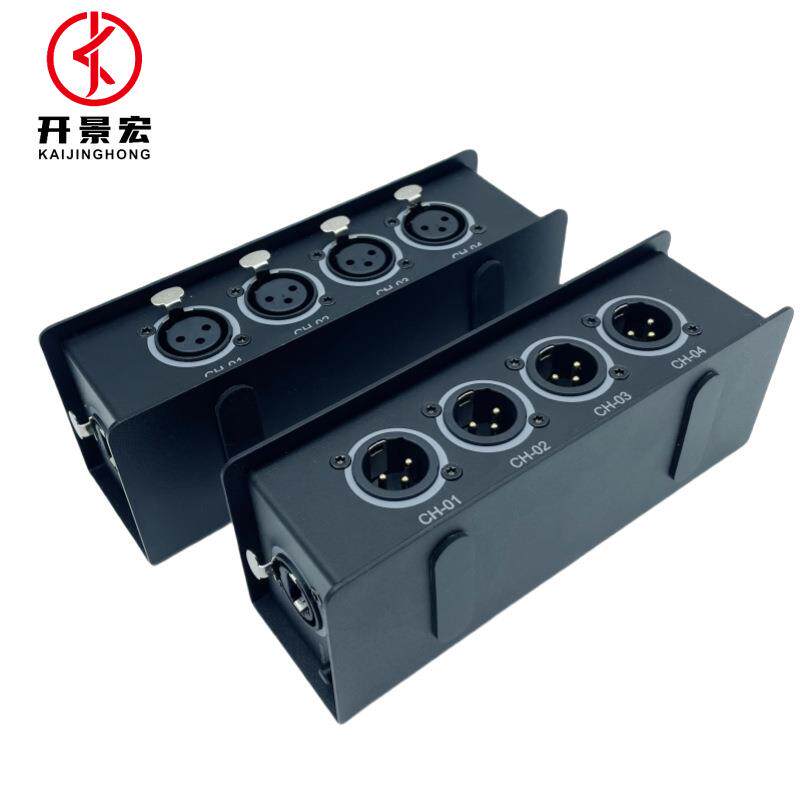 4路卡侬网线延长器四通道DMX512网络信号延伸器抗干扰