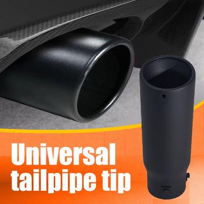 热销汽车排气管磨砂黑通用7.6CM口径不锈钢汽车排气管尾喉