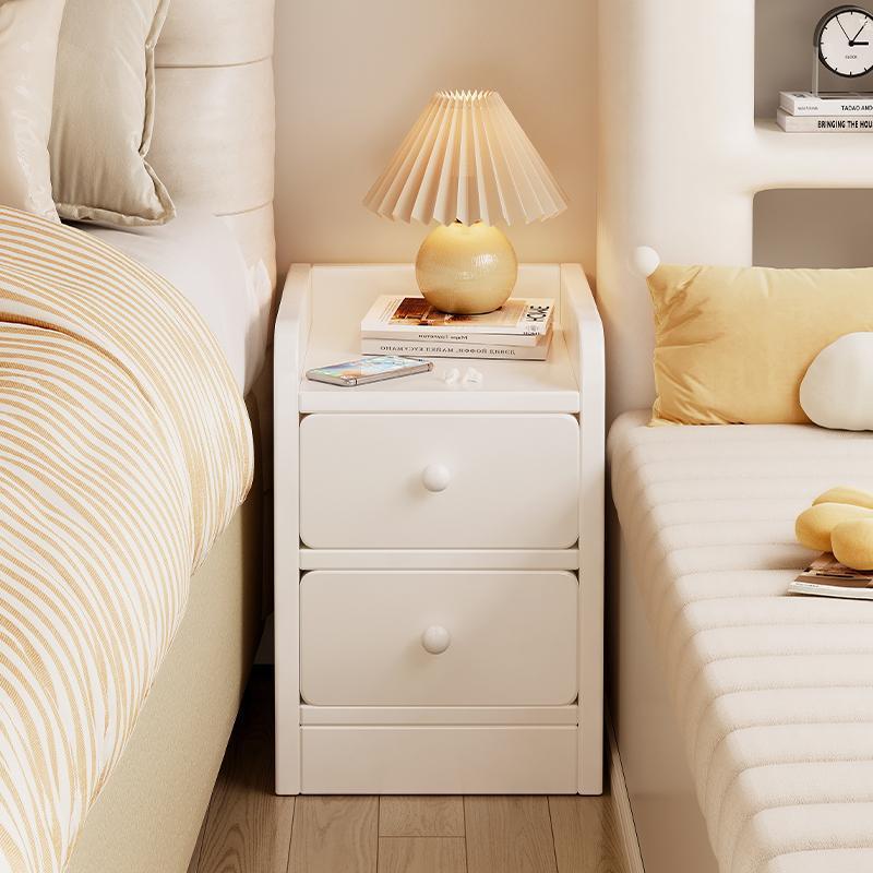 床头置物架极窄法式奶油风夹缝收纳柜墙角门后缝隙薄柜落地储物柜