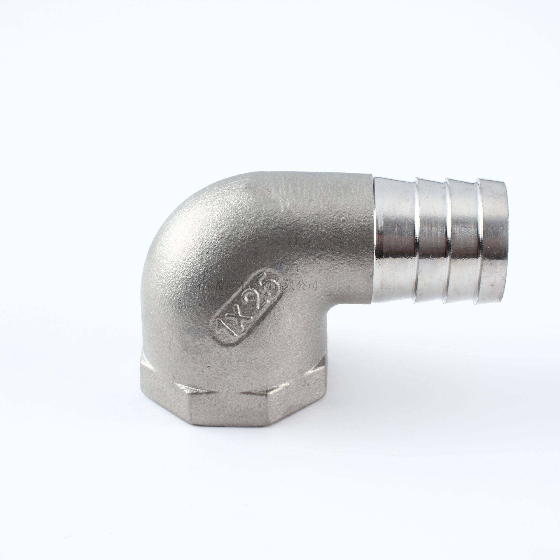 304不锈钢内丝宝塔90度弯头直角4分水管变径软管快插竹节接头配件