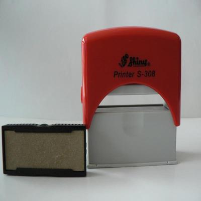 Shiny新力牌回墨印S-308（45x10mm）,内置印台，盖印迅速