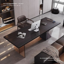 意式极简实木书桌现代家用简约客厅书房写字台轻奢办公办公桌