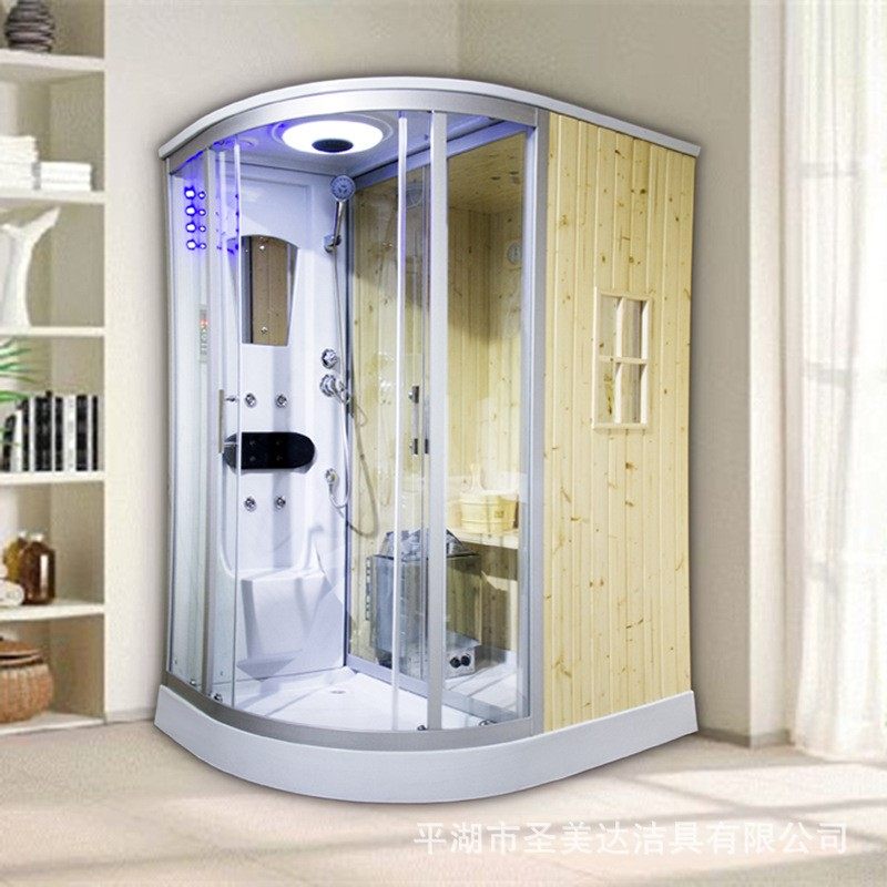 厂家新款家用汗蒸桑拿整体淋浴房卫生间隔断玻璃蒸汽干蒸洗澡房