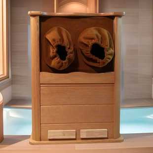 遠(yuǎn)紅外能量養(yǎng)生桶手腳冰涼泡腳木桶鐵杉木生物頻譜桶foot sauna