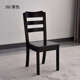 黑色实木餐椅家用靠背椅简约现代客厅木凳子饭店酒店白色实木椅子