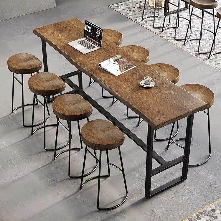 实木吧台桌酒吧桌办公室靠墙高脚桌奶茶店休闲桌水吧长条桌椅组合,商业/办公家具,酒吧台,淘宝优惠券,粉丝福利购,淘宝优惠卷
