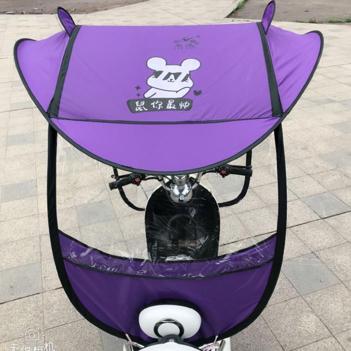 电动车雨棚遮阳伞夏天电瓶车遮阳挡风罩防晒防雨电动摩托车遮雨蓬