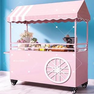 网红夜市摆摊小推车商场超市促销试吃台移动小吃摆摊车集市摊位车