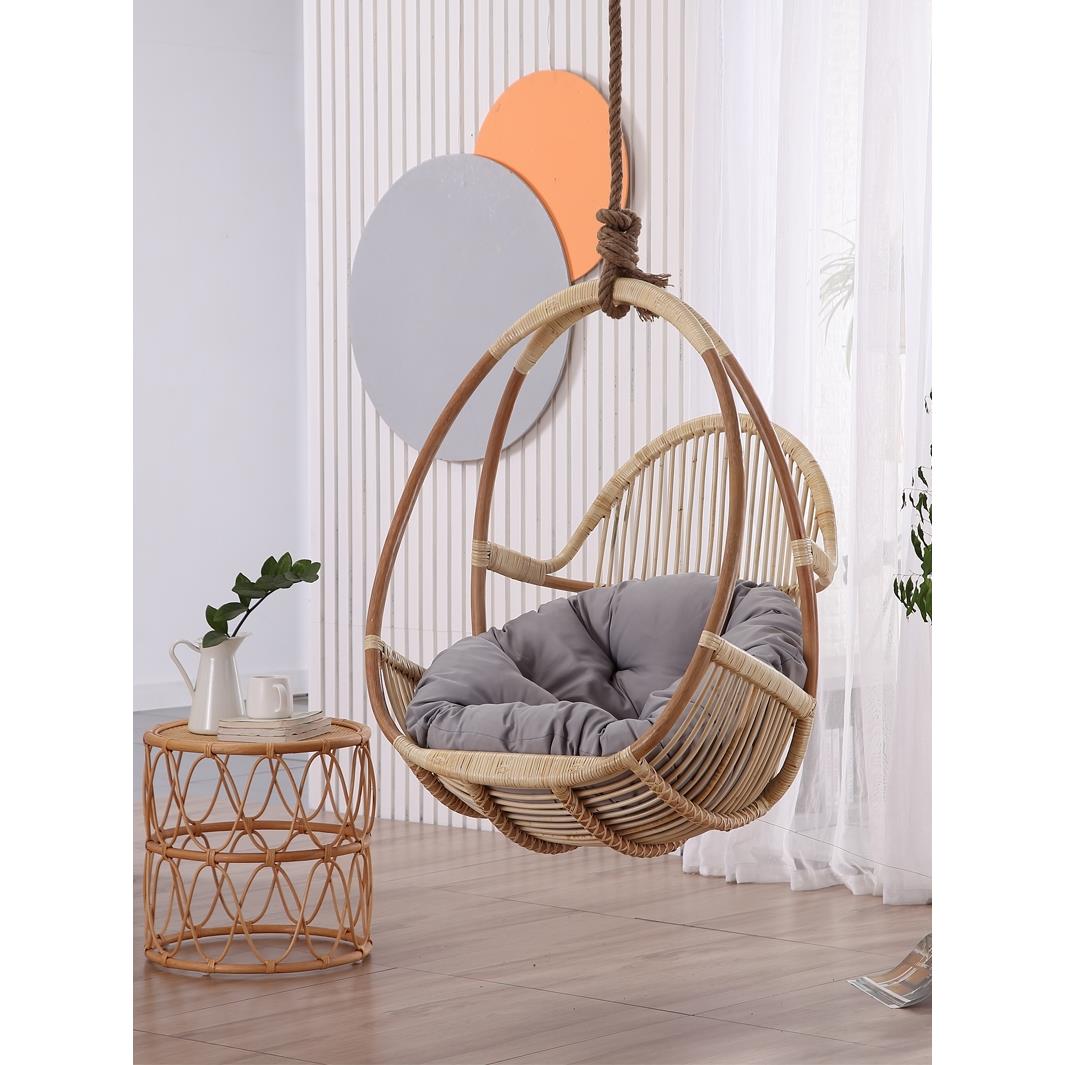 纤忆蔓家真藤吊椅简约吊篮网红秋千藤椅阳台摇椅室内民宿悬挂北欧