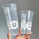 外带咖啡杯奶茶果汁一次性杯子700塑料杯注塑杯带盖子加厚定制log
