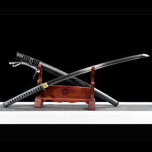 T10钢覆土烧刃一体手工锻打日式指挥刀唐横刀户外刀具兵器未开刃