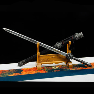 唐横刀龙神汉剑手工一体高锰钢绣春刀防身家居镇宅摆件摆设未开刃