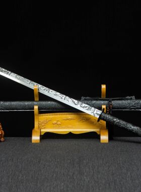 龙泉市刀剑高锰钢一体唐横刀直刀