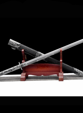 鱼跃龙门盘龙唐横刀剑锻打锰钢