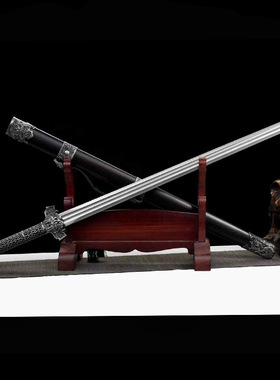 汉剑唐横刀锰钢手工一体锻打