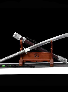 唐横刀麒麟康熙手工锻打锰钢