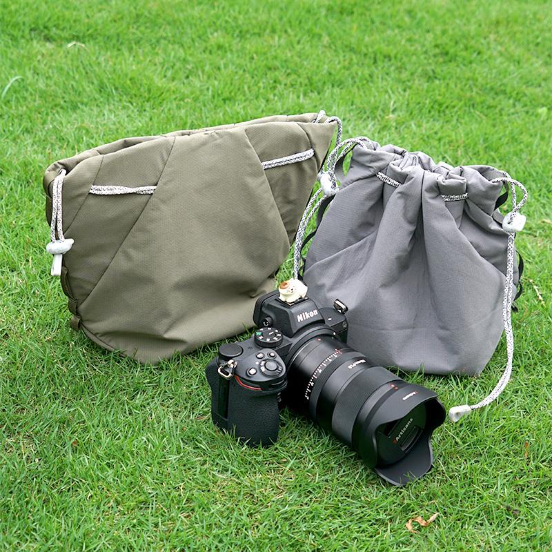 适用富士xs10 x100vi抽绳保护袋xs20微单反相机镜头内胆包收纳包