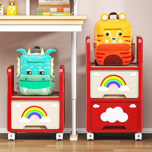 书包置物架多层桌下零食小推车