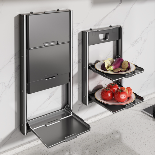 吸盘厨房备菜置物架可折叠收纳架