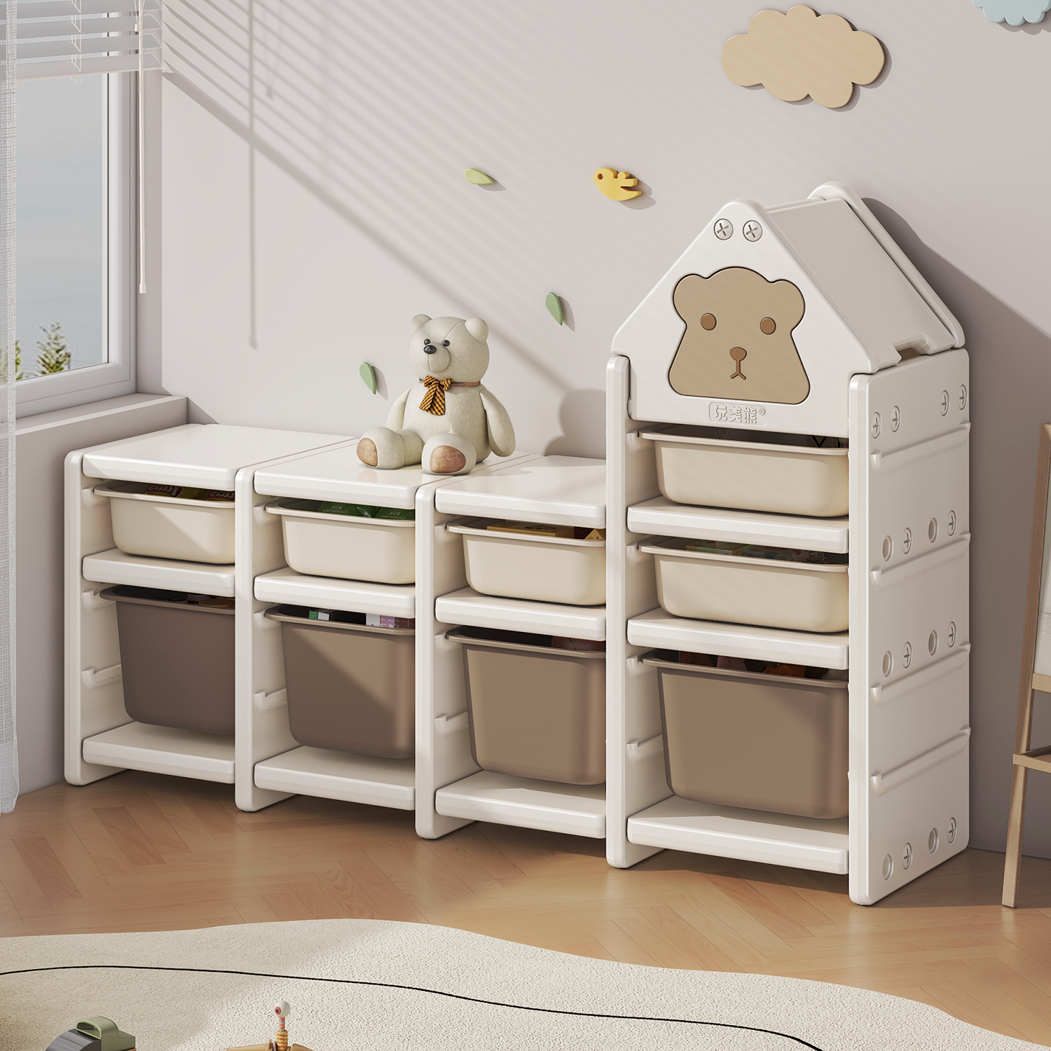 儿童喂养台收纳柜杂物收纳架