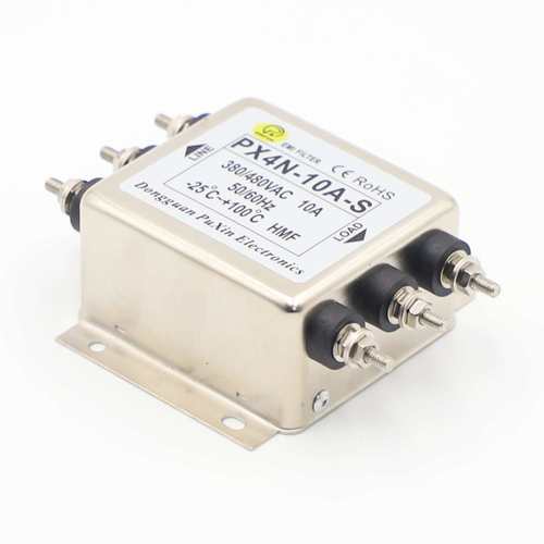 普鑫原厂电源滤波器三相三线PX4N-10A-S380V自主研发生产批量优惠