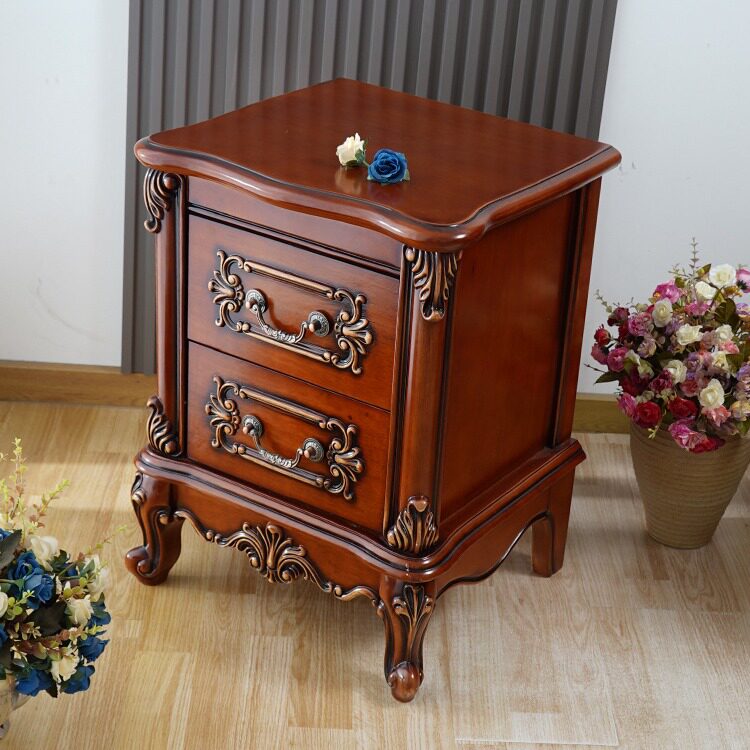 欧式床头柜储物柜实木边柜电视柜小方桌电话几小边几茶几实木斗柜