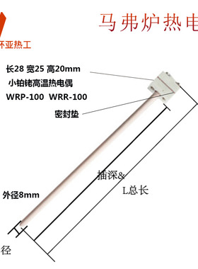 小铂铑执电偶WRP100  WRR100 马弗炉热电偶  S分度 B型R型