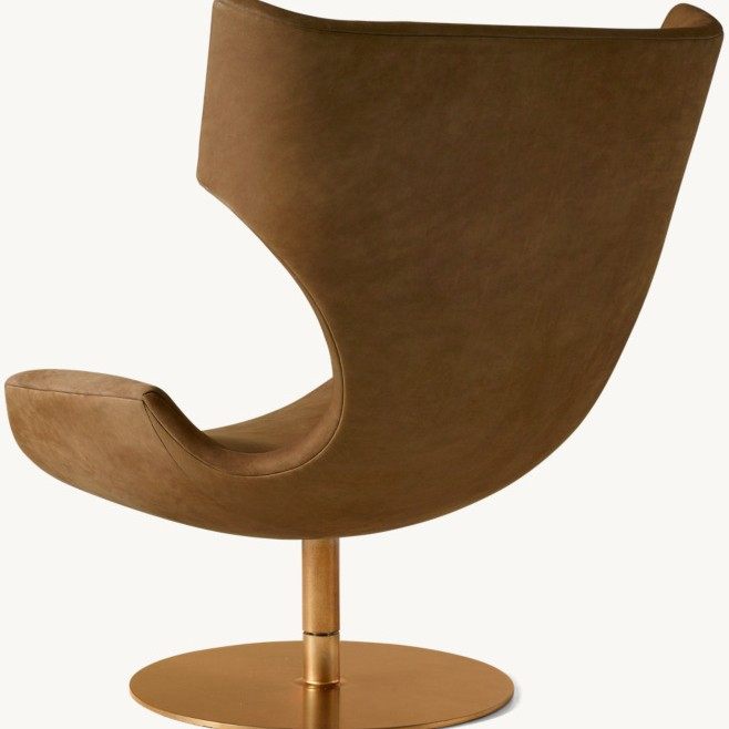 单人沙发椅设计师售楼处接待洽谈椅会客样板房靠背可旋转休闲椅