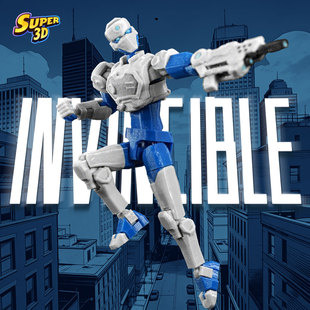 3D打印多关节可动人偶玩具机器人无敌变种配色手办模型成品摆件