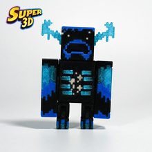 MC我的世界坚守者像素风游戏周边手办模型摆件礼物3D打印可动人偶