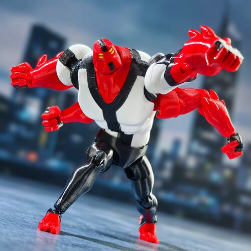 Super3D打印少年骇客四手霸王ben10手办多关节可动人偶玩具模型