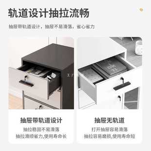 床头柜简约现代小户型家用卧室床边带轮小柜子简易收纳床头置物架
