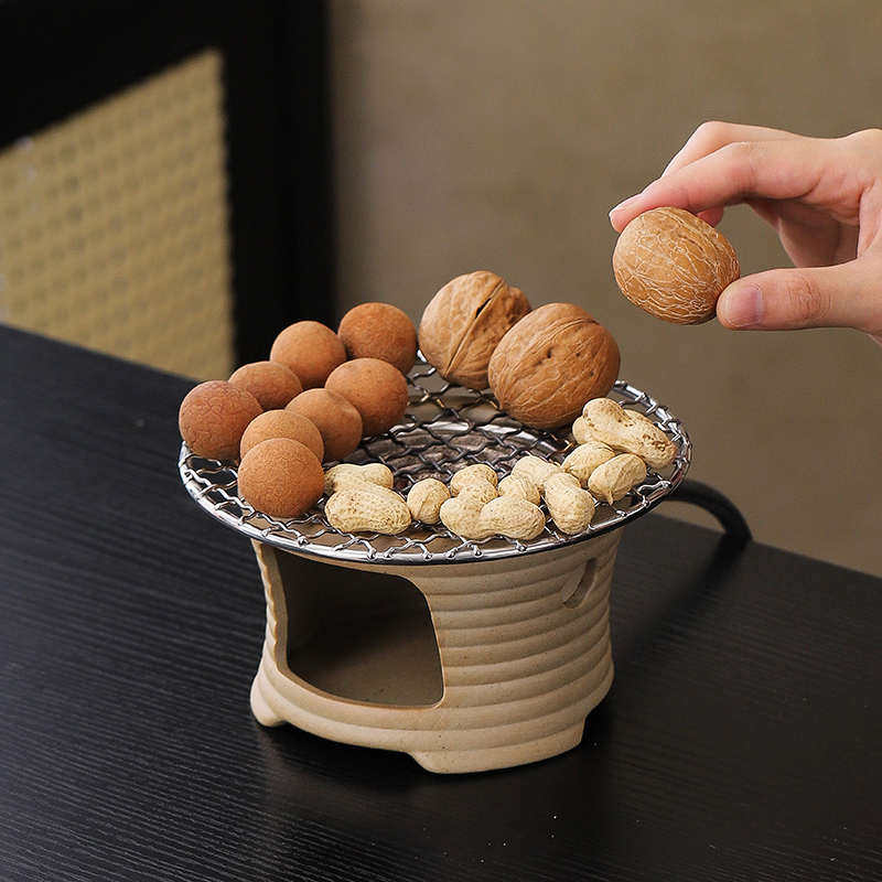 新品古法室内户外围炉煮茶炭炉电炉丝明火木炭酒精块粗陶干烧水壶,餐饮具,煮茶炉,淘宝优惠券,粉丝福利购,淘宝优惠卷