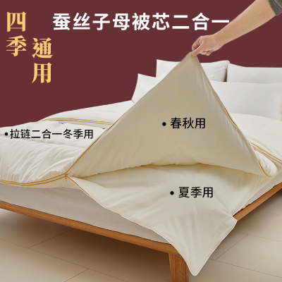 蚕丝被子母被冬被桑蚕丝