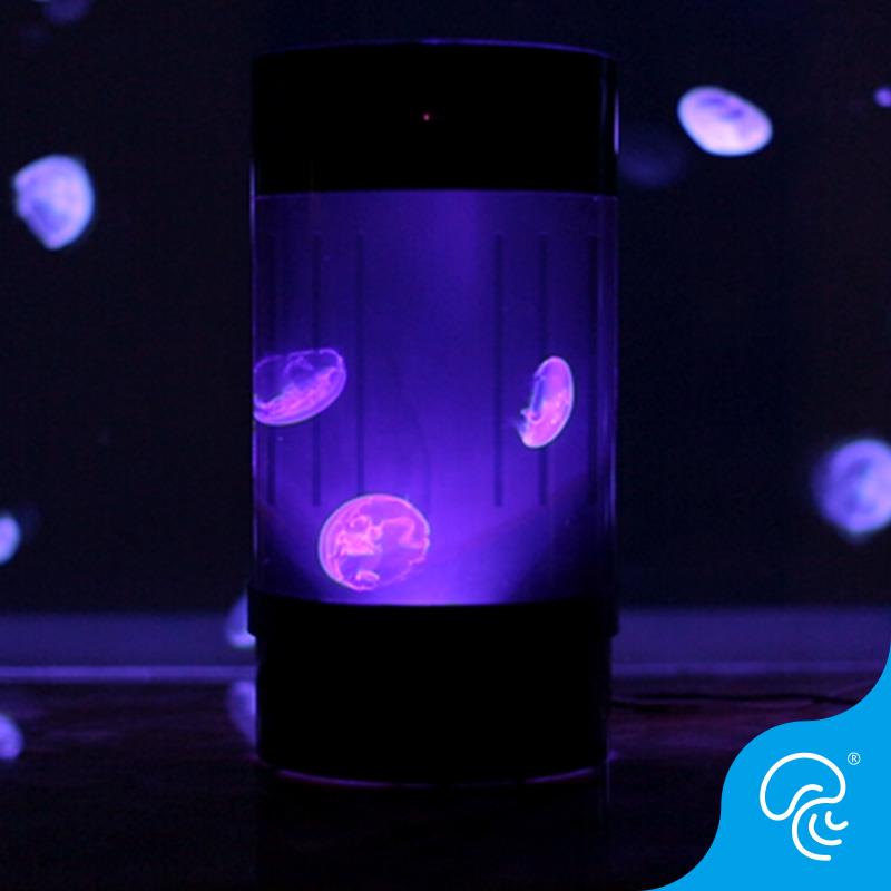 圆柱专业水母缸鱼缸海月赤月彩色水母缸桌面c8樱桃网红水族箱活体