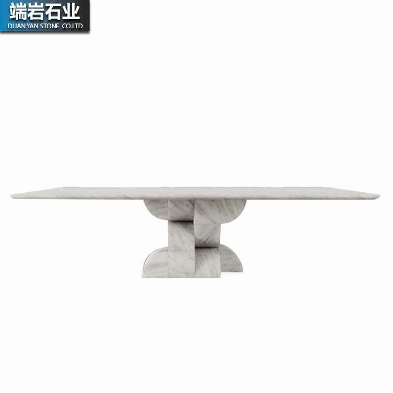 天然大理石一体餐台现代简约茶几边几茶桌桌子吧台饭桌饭台面设计
