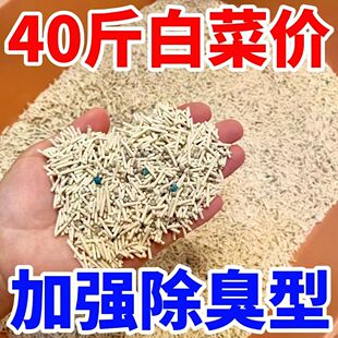 40斤豆腐猫砂混合抑菌阳光纯砂除臭近无尘去尿味可冲厕包邮猫沙