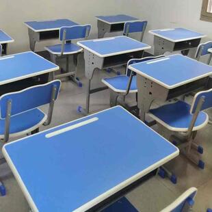 中小学生辅导班课桌椅直销培训班课桌托管班双人学校升降书桌