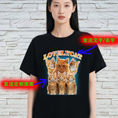 宠物定制t恤来图设计定制diy短袖 衣服数码 直喷透气印花猫狗照片
