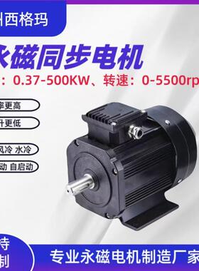 西格玛75KW变频电机三相380V 220V超高效永磁同步电机风冷水冷