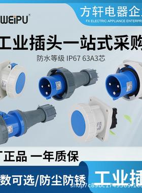 WEIPU威浦插头座TYP671 3902 590 2 6902 51 27902 63A 2P+EIP67